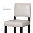 thumbnail image 6 of Linon Blake 30" High Back Bar Stool, Black/Dove Gray Faux Leather, 6 of 8