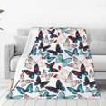 thumbnail image 1 of Balery Butterfly Manta de Felpa Suave y Acogedora – Cobija de Franela Aterciopelada para Cama, Lavable y Cálida para Sofá, Mascotas, Transpirable-50"x40", 1 of 7