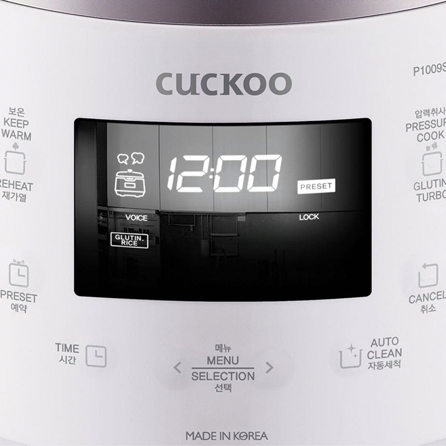 Cuckoo 10-Cup Electric Pressure Rice Cooker, White, CRP-P1009S