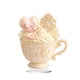 thumbnail image 3 of Regalo romántico de adorno de taza de té | Decoración acrílica en forma de corazón 15cm | Juego de tazas de té con temática de amor, platillo a juego, cuchara para remover | Acabado brillante, 3 of 4