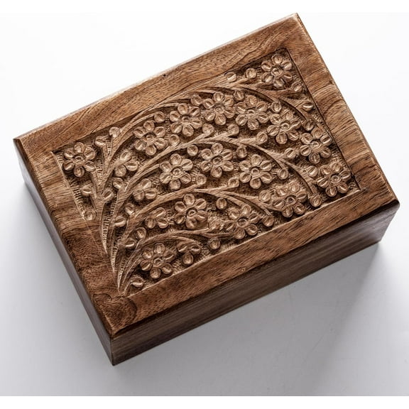 Cremation Urns for Human Ashes - Wooden Box and Casket for Men, Women and Child Ashes - Funeral Memorial Burial Urn for Cat Dog Pet Ashes - Large (200 Cu/in)