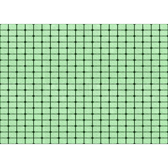 Ahgly Company Indoor Rectangle Patterned Mint Green Area Rugs, 5' x 8'