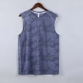 thumbnail image 5 of Telankuip 2026 Summer Lightweight Breathable Workout Tank Tops for Men Fashion Camouflage Print Crewneck Sleeveless Tee Vest for Exercise and Fitness Daily Wear 0-Blue XXXL, 5 of 5