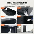 thumbnail image 6 of VEVOR Metal Storage Cabinet with Wheels, 75 in. Locking Cabinet with 4 Adjustable Shelves & 2 Magnetic Doors, 200 lbs. Capacity per Shelf, Metal Cabinet with 3 Keys for Office, Garage, Black, 6 of 9