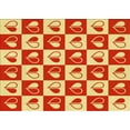 thumbnail image 1 of Ahgly Company Machine Washable Indoor Rectangle Transitional Red Area Rugs, 6' x 9', 1 of 7