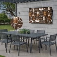 thumbnail image 6 of Outdoor TV Cover 52x30x4.5in, Coffee Bean Cafe Cup Seamless Weatherproof TV Screen Protector with Zipper, Retro Brown Graffiti Style Outside Television Cover Fits Up to 52-55", 6 of 9