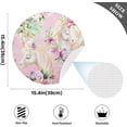 thumbnail image 4 of Coolnut Unicorn Princess Placemats for Dining Table, Heat-Resistant Round Place Mats, Anti-Skid Washable PVC Table Mats, 15.4" x 15.4" PVC Dinner Mats (4 Pack) Home Decor Gifts, 4 of 7