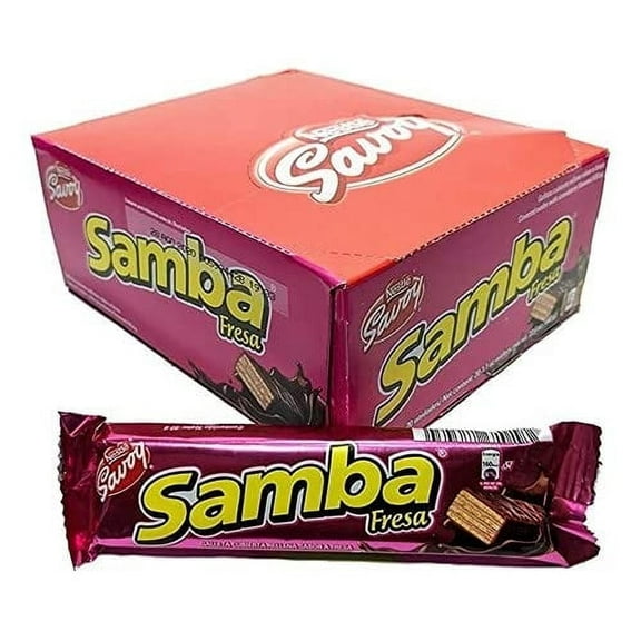 Savoy Samba Strawberry Fudge Covered Wafer with Strawberry Filling - 20 Pack (32gr/1.12oz Each)