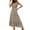 Khaki, variant on Sakmal Sundresses for Women 2024 Yellow V-Neck Maxi Ruffle Pleated Graphic Sleeveless Slip Dress