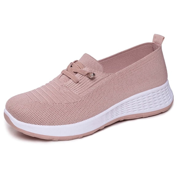 Slip on Casual Shoes Fashion Flat Sole Chunky Platform Loafers Comfortable Breathable Everyday Walking Shoes Women