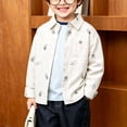 thumbnail image 2 of RFQWOVSR Boys' Long Sleeve Cotton Shirt with Print for School Wear, 2 of 5