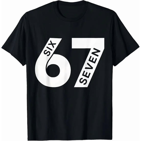 Cool Six Seven 6 7 Meme Youth Gen Alpha Trend Number Graphic Unisex T-Shirt up to size 5XL