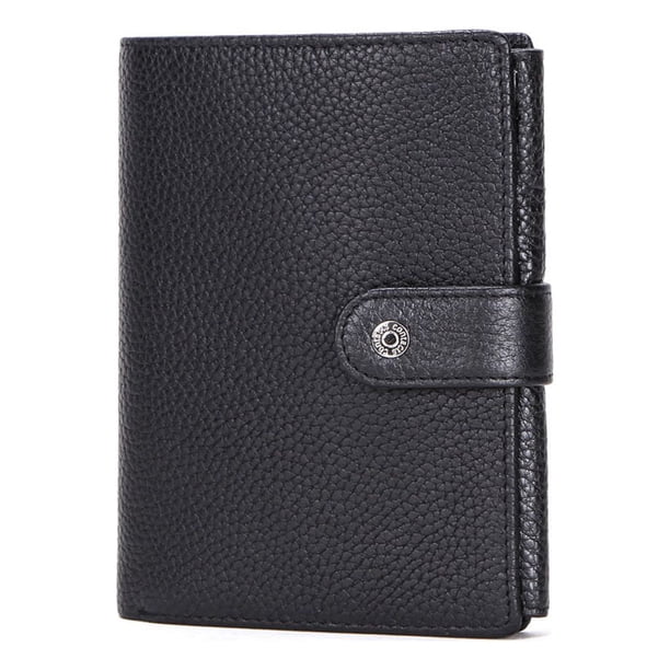 Jumpingount Monedero de almacenamiento de cambio de dinero portátil plegable de cuero monedero pasaportes monedero titular de la tarjeta de Type3 NO3