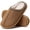 Brown, variant on Ecetana Women's Fuzzy Slippers Faux Suede Plush-Lined Indoor House Shoes