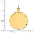 thumbnail image 2 of 14K Yellow Gold Charm Pendant Diamond-Cut 29 mm 24, 2 of 2