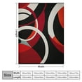 thumbnail image 4 of COMIO Retro Circle Geometry Throw Blanket Red White Black Flannel Blanket Stripe Line Art Bed Blanket for Couch or Bed Geometric Modern Blanket Soft for Kids Adults Women Gift,Throw, 4 of 6