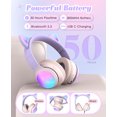 thumbnail image 6 of Kid Odyssey Wireless Headphones for Kids with Cat Ear, Safe Volume Control, School Supplies, New, 6 of 7