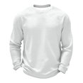 thumbnail image 2 of Men's Waffle Thermal Shirts Textured Underwear Tops, Lightweight Pullover Sweaters, Long Sleeve, Crew Neck White M, 2 of 4