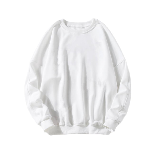Chandail Décontracté pour Homme à Col Rond, Manches Longues, Couleur Unie, Chandails, Blouse