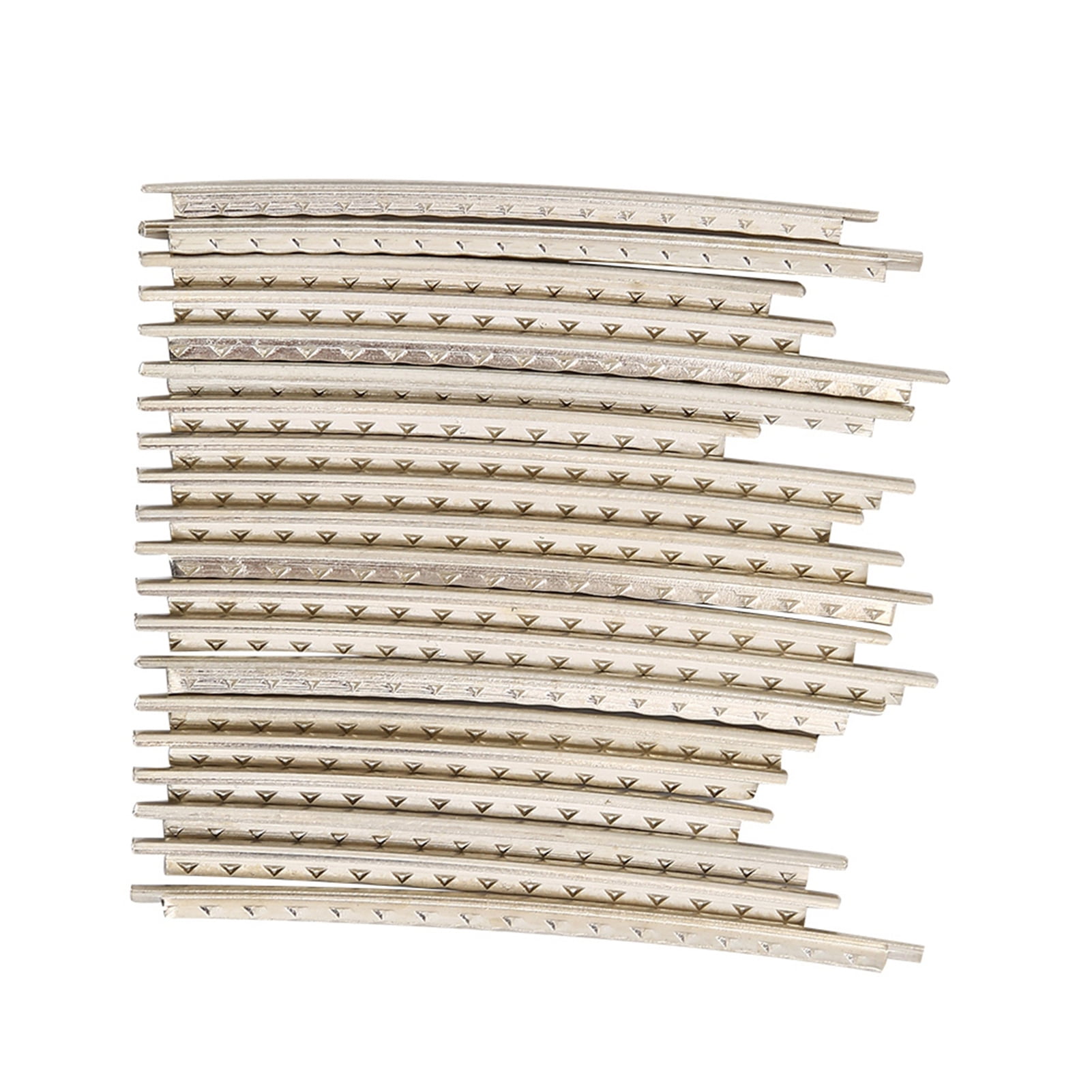20 Pieces Guitar White Copper Fret Wire Fretwire Set Replacement Accessory for Folk Wood Acoustic Guitars, 2.0 mm Width Professional Standard Size Fret Replacement Parts