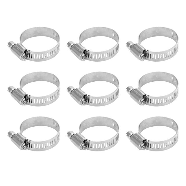 ANGGREK Clips de Tuyau en Acier Inoxydable 304, Clips de Tuyau de 20pcs Pincent la Fente Intérieure Matériel de Fixation Extérieur en Acier Inoxydable Hexagonal 304, Clips de Tuyau