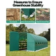 thumbnail image 6 of Towallmark Walk-in Greenhouse Tunnel 15x6.5x6.5ft,Galvanized Steel Tunnel Greenhouse with Zippered Doors and Window,Garden Hot House for Home Gardening Seed Germination, 6 of 7