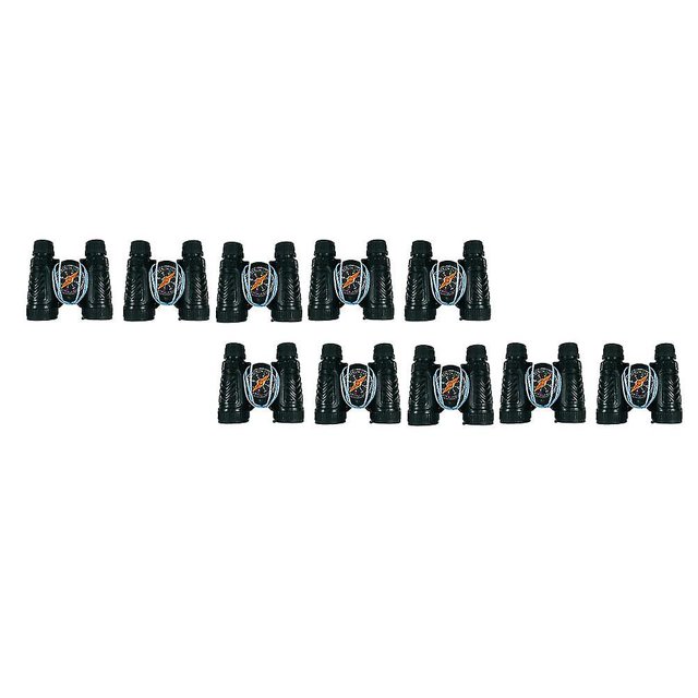 Mini telescopio binocular para niños, 10 Uds., con brújula, Mini telescopio de juguete (el Color de la cuerda es aleatorio)// kaili Sencillez