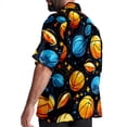 thumbnail image 3 of Basketball Men's Hawaiian Shirt, Button Down Poplin Short Sleeve Casual Summer Beach Printed Unisex Shirts, 3 of 6