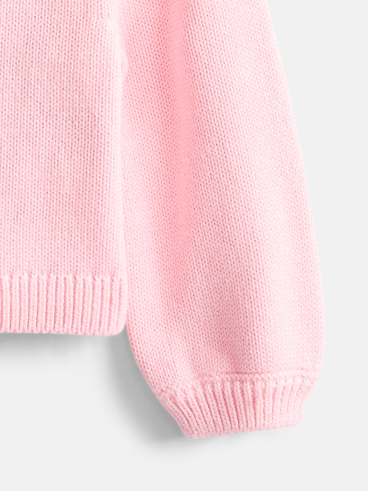 Wonder Nation Baby Girls Cotton Graphic Sweater with Long Puff Sleeves, Sizes 0-24M