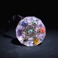 thumbnail image 4 of Collar de piedra de cristal Hugo para mujer protección piedras naturales joyería energética Cadena de cuerda rosado, 4 of 7