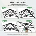 thumbnail image 6 of EAGLE PEAK 6.6x6.6 ft Hexagon Pop up Greenhouse, Portable Walk-in Grow Tent, All-Weather Plant Shelter, Green, 6 of 10