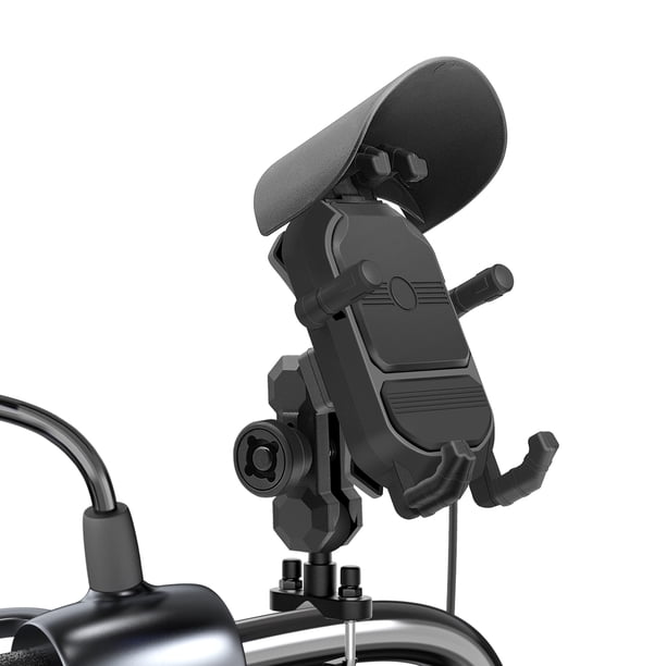 Soporte de teléfono para motocicleta, resistente al agua, soporte para teléfono móvil para motocicleta, antirrobo, rotación de 360 °, soporte para manillar de motocicleta