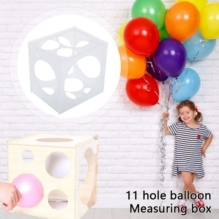 Willstar 11 Holes Balloon Sizer Cube Template Box 2-10 inches for Wedding  Party 