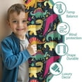 thumbnail image 3 of Blackout Kids Curtains,DarkBlue Colorful Dinosaurs Pattern Childrens Insulated Curtains Set Of 2,Bedroom Essentials,Toddler Room Decor 42"x63", 3 of 5