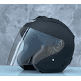 thumbnail image 3 of 2024 SZ-Ram4 Medio casco para mujer y hombre, casco de motocicleta para montaña, carretera, temporada de verano, medio casco, casco negro brillante, 3 of 5