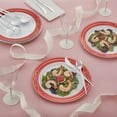 thumbnail image 2 of SILVER SPOONS Elegant Disposable Plates For AFN1Party - (10 Heavy Duty Disposable Dinner Set 10.25”, Fine Dining Plastic Dishes For Elegant China Look, Great Upscale Celebrations & Events, Red, 2 of 3