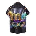 thumbnail image 3 of Ceisia Men's Regular Straight Short Sleeve Shirt Carnival Mask & Fireworks Print Spring Summer Shirt Gift, 3 of 5
