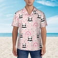 thumbnail image 2 of Balery Cute Cartoon Panda Camisas hawaianas de manga corta para hombre, camisas playeras de corte holgado, camisas de vacaciones con botones,Small, 2 of 7