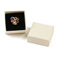 thumbnail image 3 of Cardboard Paper Jewelry Storage boxes with Sponge Gift Package Supplies Square White 5.1x5.1x3.2cm, 3 of 3