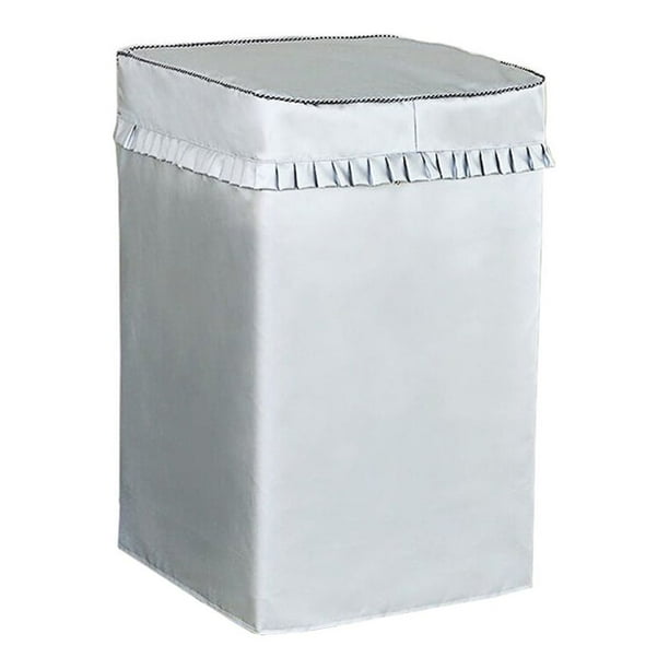 Advancent Cubierta para lavadora, secadora de ropa, lavadora automática, Protector impermeable a prueba de polvo, paño de baño para baño Suministros de limpieza para el hogar Plata L