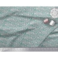 thumbnail image 3 of Soimoi Modal Satin Fabric Leaves & Floral Block Fabric Prints by Yard 42 Inch Wide, 3 of 3