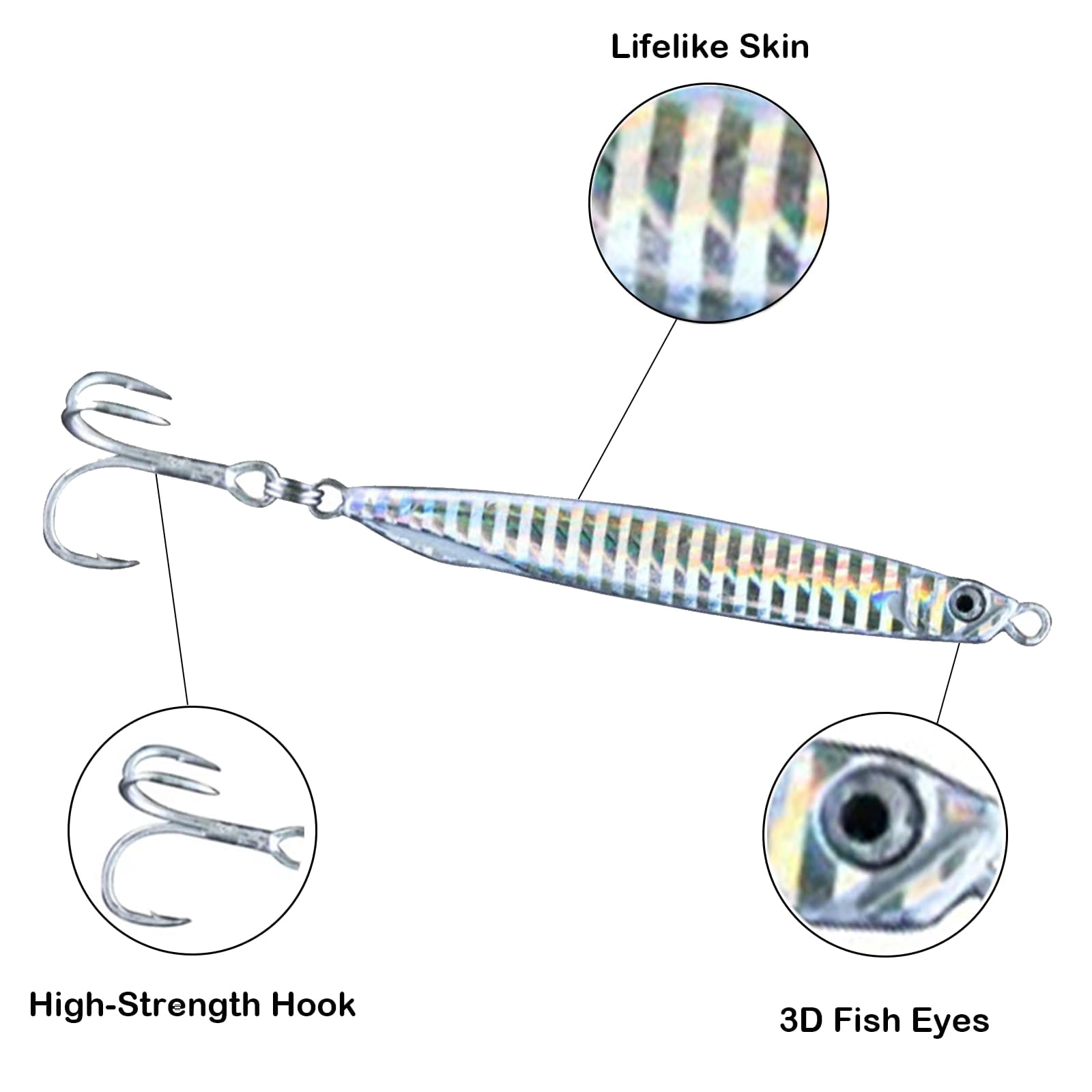 Saltwater Fishing Lures Jigs Spoons For Striped Bass  Pompano Spanish Mackerel Bluefish