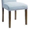 thumbnail image 4 of Side Chair with Fabric Seat and Nailhead Trim, Set of 2, Blue - Saltoro Sherpi, 4 of 5