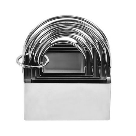 

5 Pieces Wavy/Round/Square-Shape Cake Biscuit Moulds Fondant Icing Mold Durable