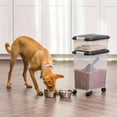 thumbnail image 2 of Dog Food Storage Container, 30 Lbs & 11 Lbs Combo, Cat Food Storage Container, Dog Treat Container, Airtight Insect-Proof Design, Stackable, Smooth-Pulley System, Easy Mobility, Secure Storage Bucket, 2 of 11