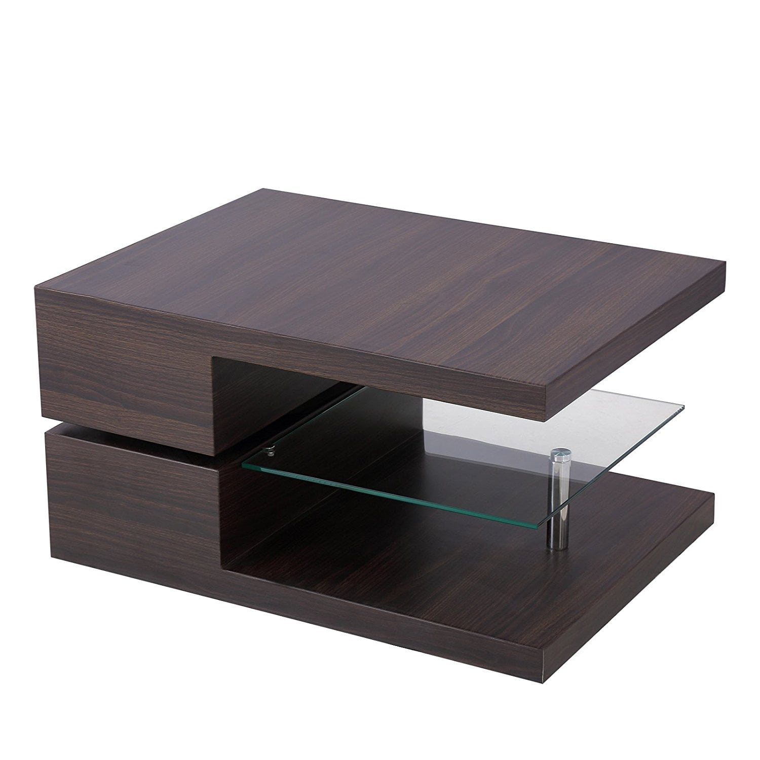 UK Seller Modern High Gloss Rotating Top Coffee Table In Black 