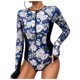 thumbnail image 1 of Traje de baño cómodo con estampado de hojas de vendaje de una sola pieza con protector solar para mujer con estilo informal OAVQHLG3B Store  lin121212, 1 of 4