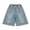Blue, variant on QIUOMBBP Knee Length Short Jeans for Girl Fashion Distressed Wide Leg Bermuda Shorts Plus Size Summer Elastic Waist Denim Shorts Blue 10 Years