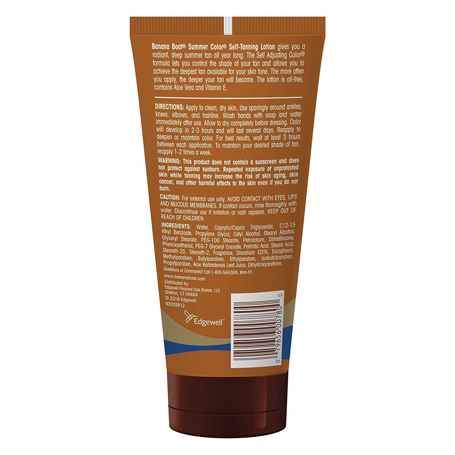 3 Pack Banana Boat,Summer Color Self-Tanning Lotion, Light/Medium Color 6oz Each