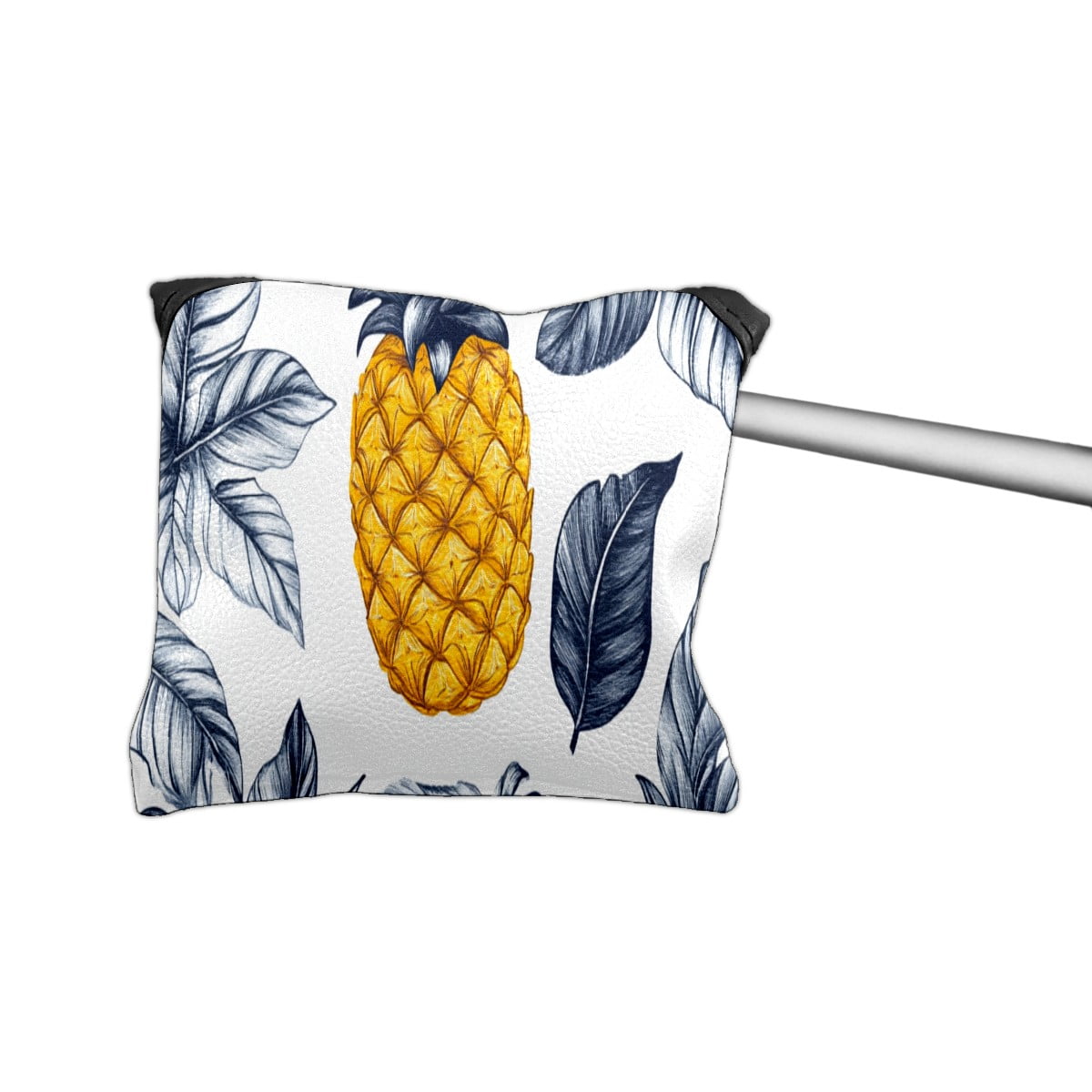 Golf Mallet Putter Cover Premium Leather Waterproof Golf Putter Head Cover with Magnetic Closure Pineapple Pattern